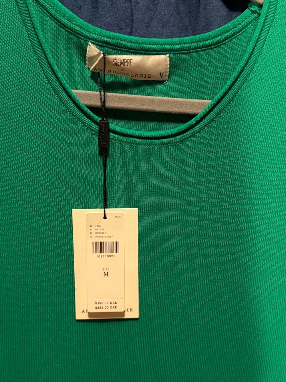 Anthropologie Emerald Green Ribbed Tank Dress - Picture 8 of 9